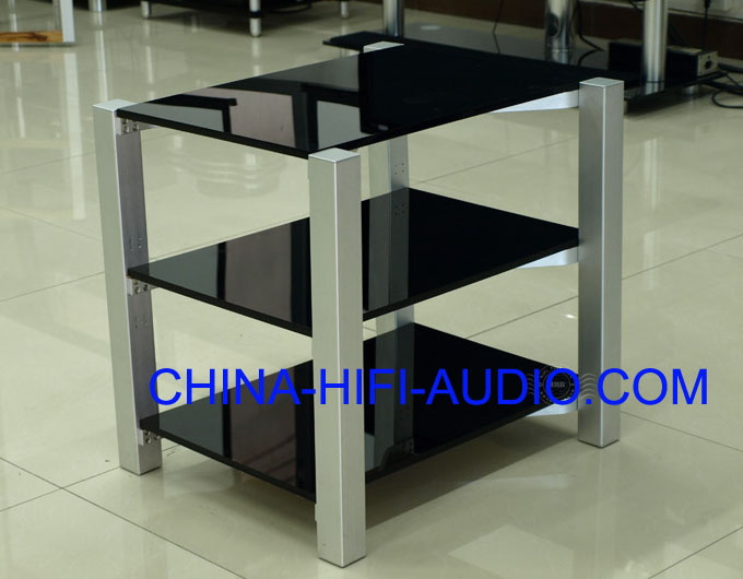 E&T A1.3D-3 Acrylic PMMA Audio Rack For Equipments ET Black - Click Image to Close